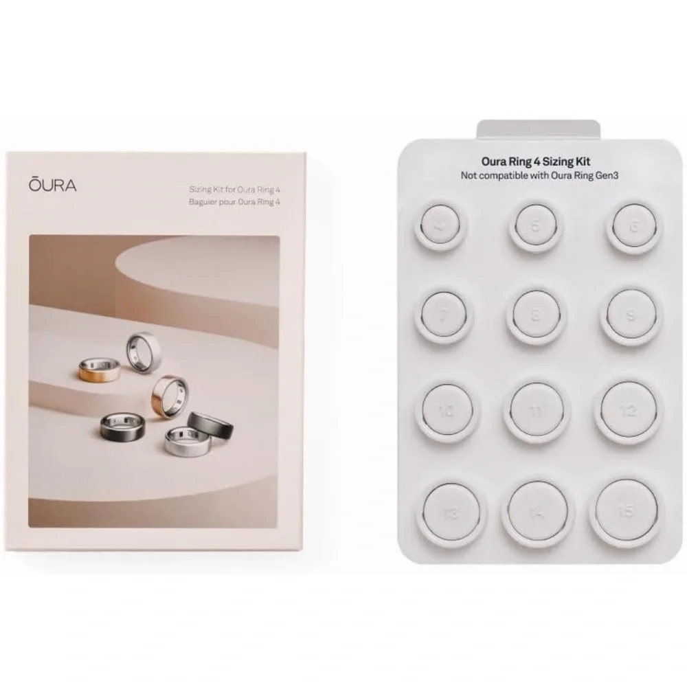 Oura Ring 4 Silver Size 9 + Sizing Kit – Excellent Condition